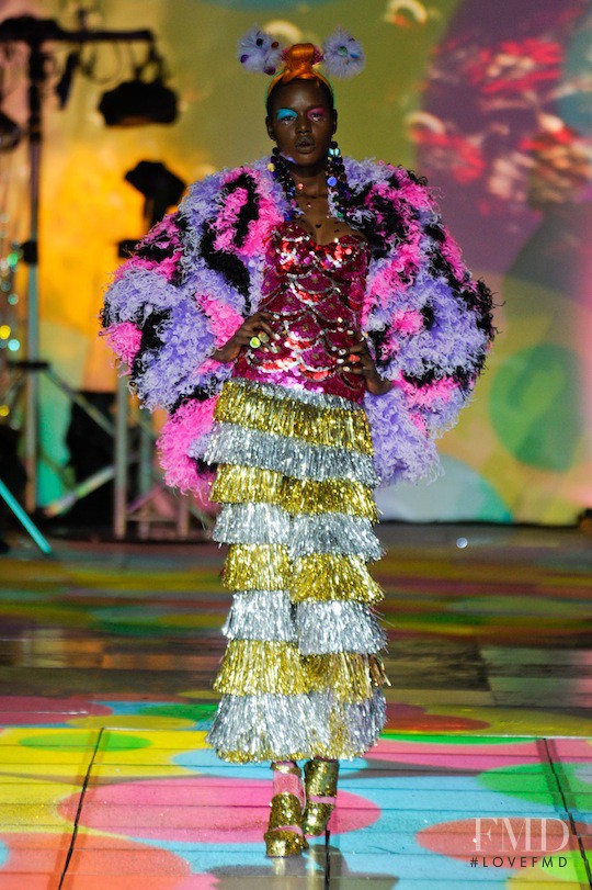 Ajak Deng featured in  the Meadham Kirchhoff fashion show for Autumn/Winter 2012