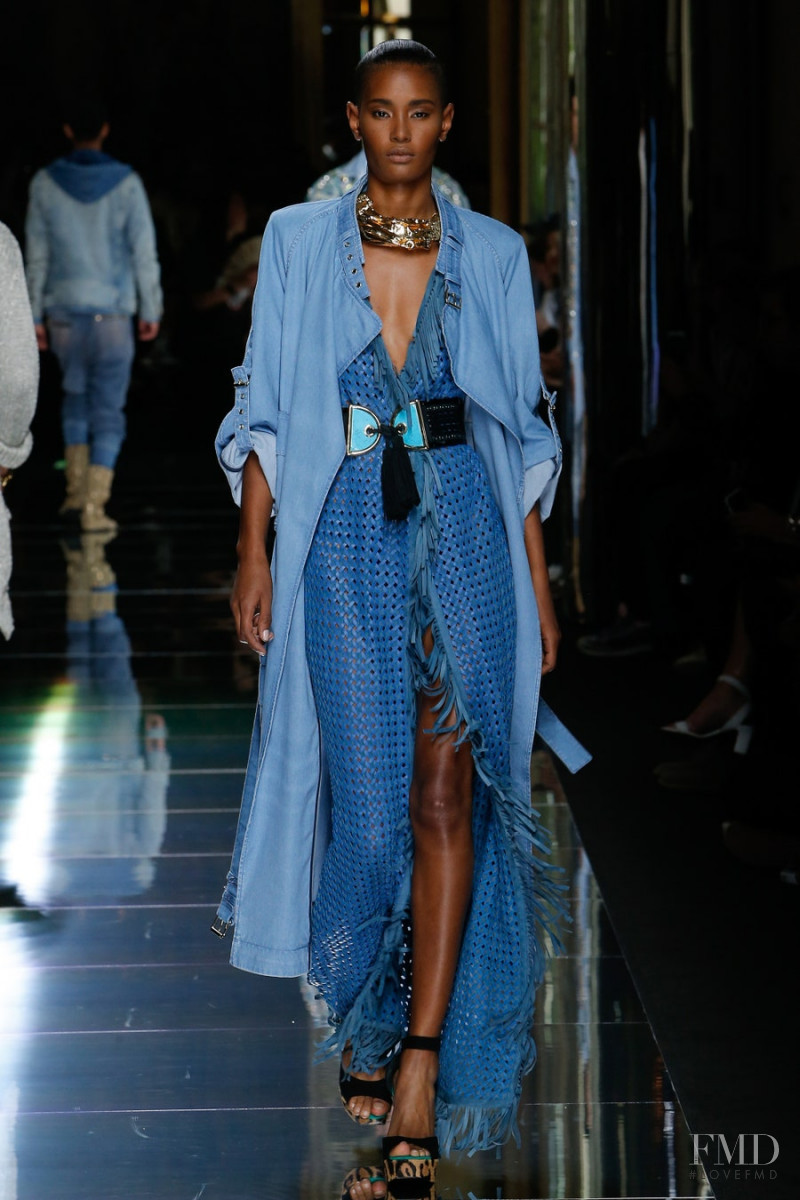 Ysaunny Brito featured in  the Balmain fashion show for Spring/Summer 2017