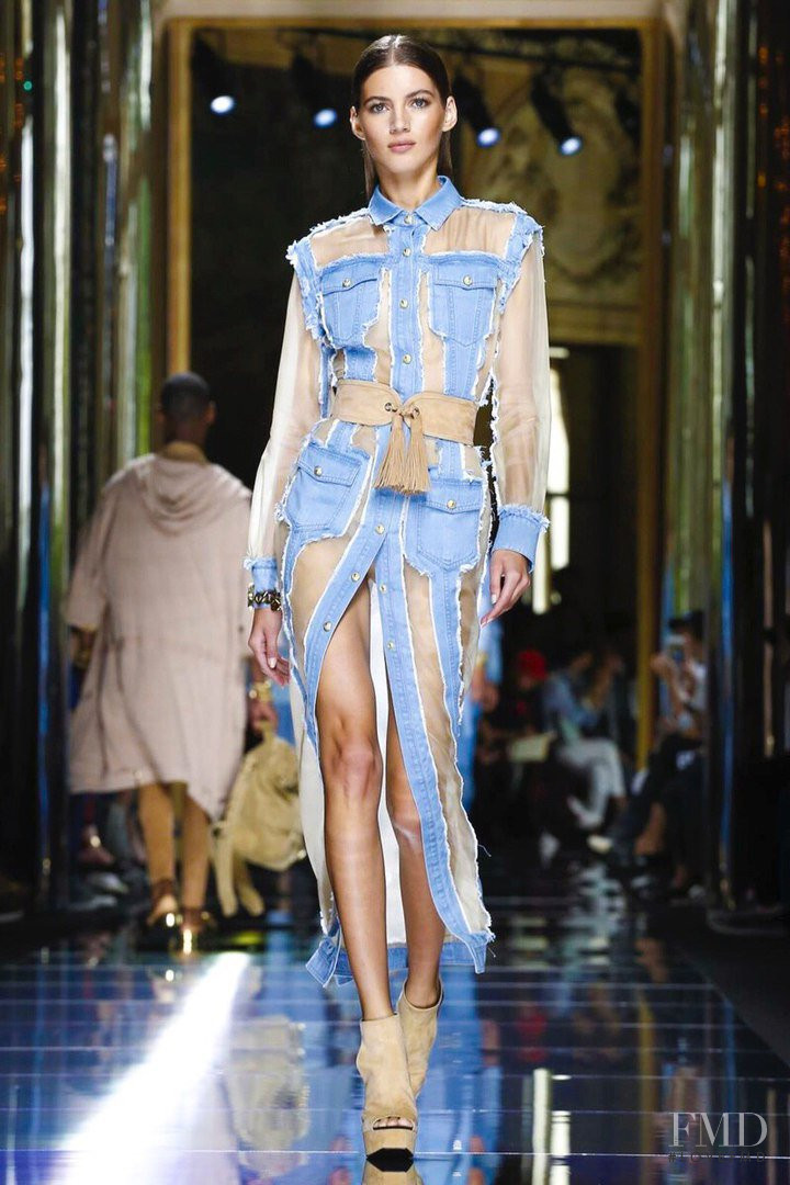 Valery Kaufman featured in  the Balmain fashion show for Spring/Summer 2017