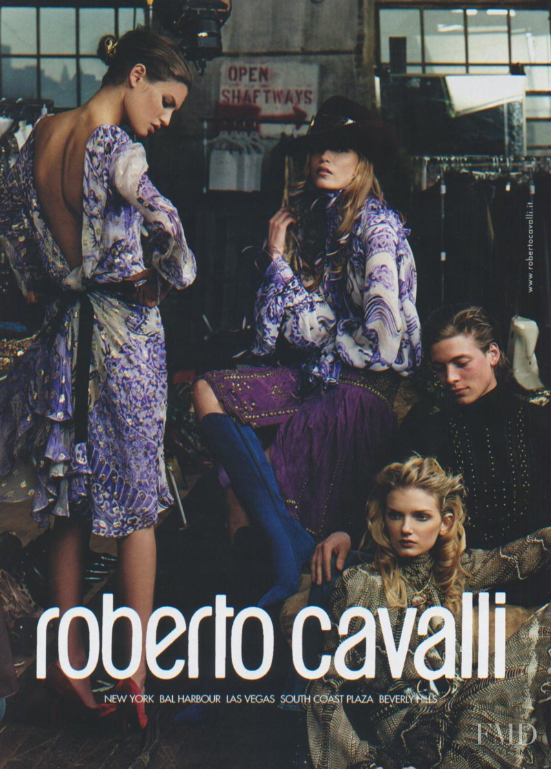 Natasha Poly featured in  the Roberto Cavalli advertisement for Autumn/Winter 2005