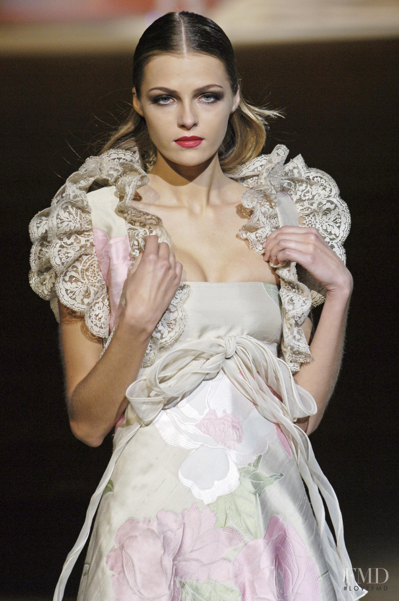 Valentina Zelyaeva featured in  the Valentino Couture fashion show for Spring/Summer 2006