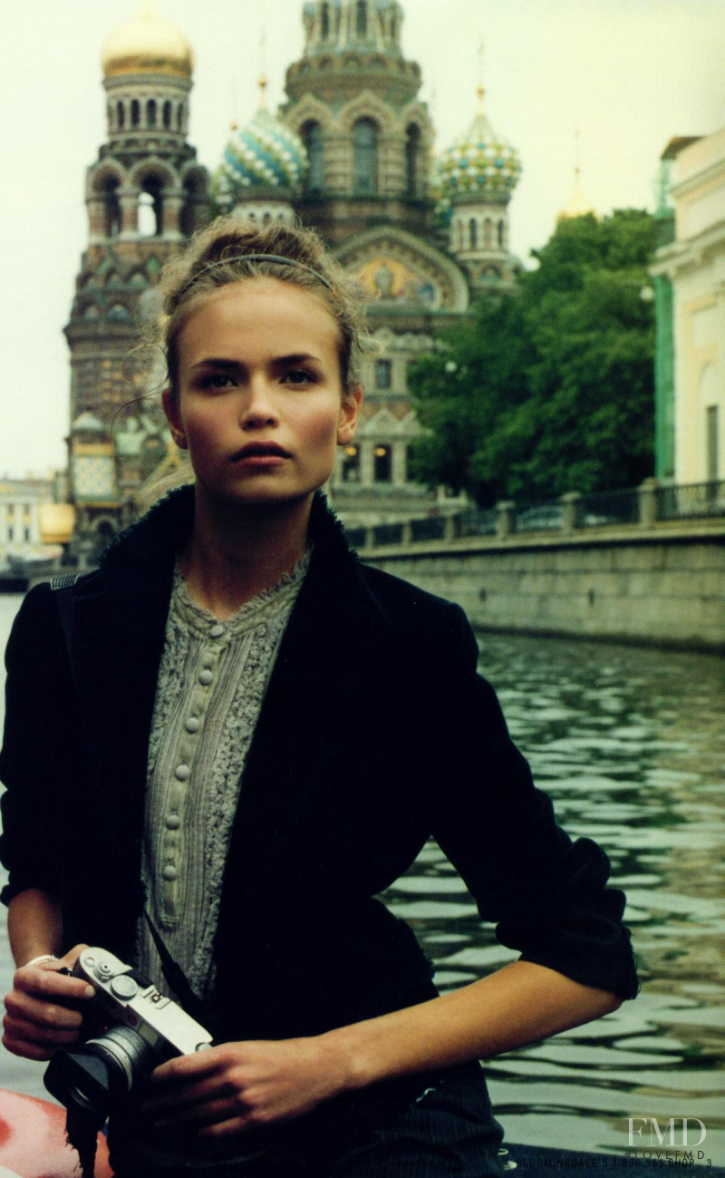 Natasha Poly featured in  the Bloomingdales catalogue for Fall 2005