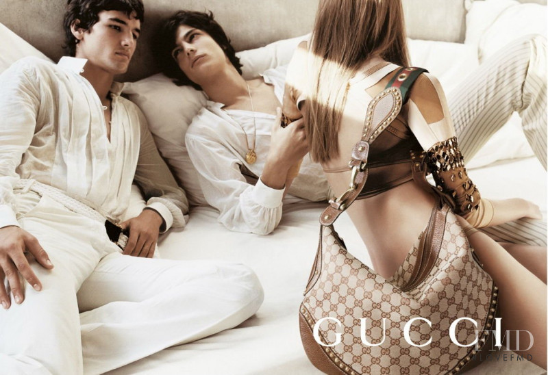 Natasha Poly featured in  the Gucci advertisement for Spring/Summer 2005