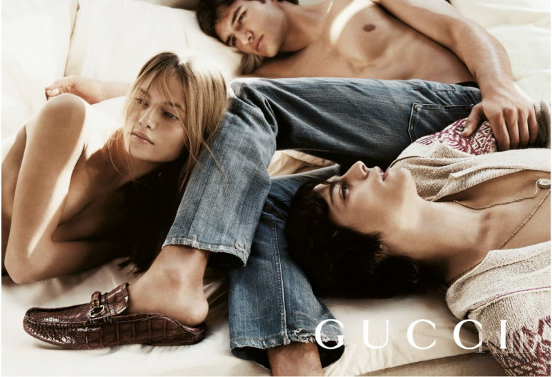Natasha Poly featured in  the Gucci advertisement for Spring/Summer 2005