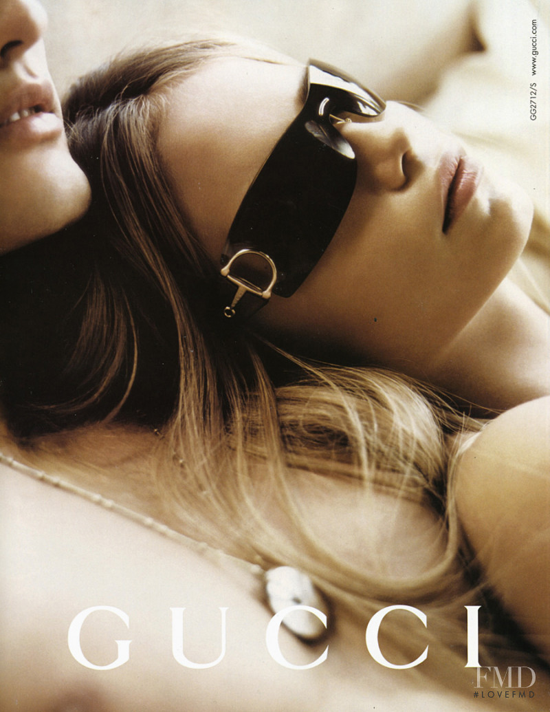 Natasha Poly featured in  the Gucci Eyewear advertisement for Spring/Summer 2005