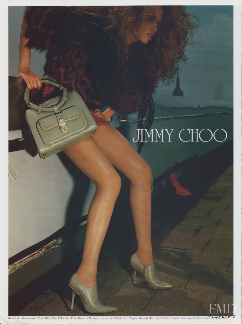 Natasha Poly featured in  the Jimmy Choo advertisement for Autumn/Winter 2004
