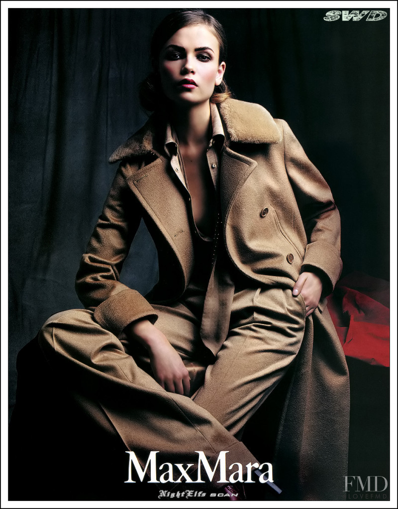 Natasha Poly featured in  the Max Mara advertisement for Autumn/Winter 2004