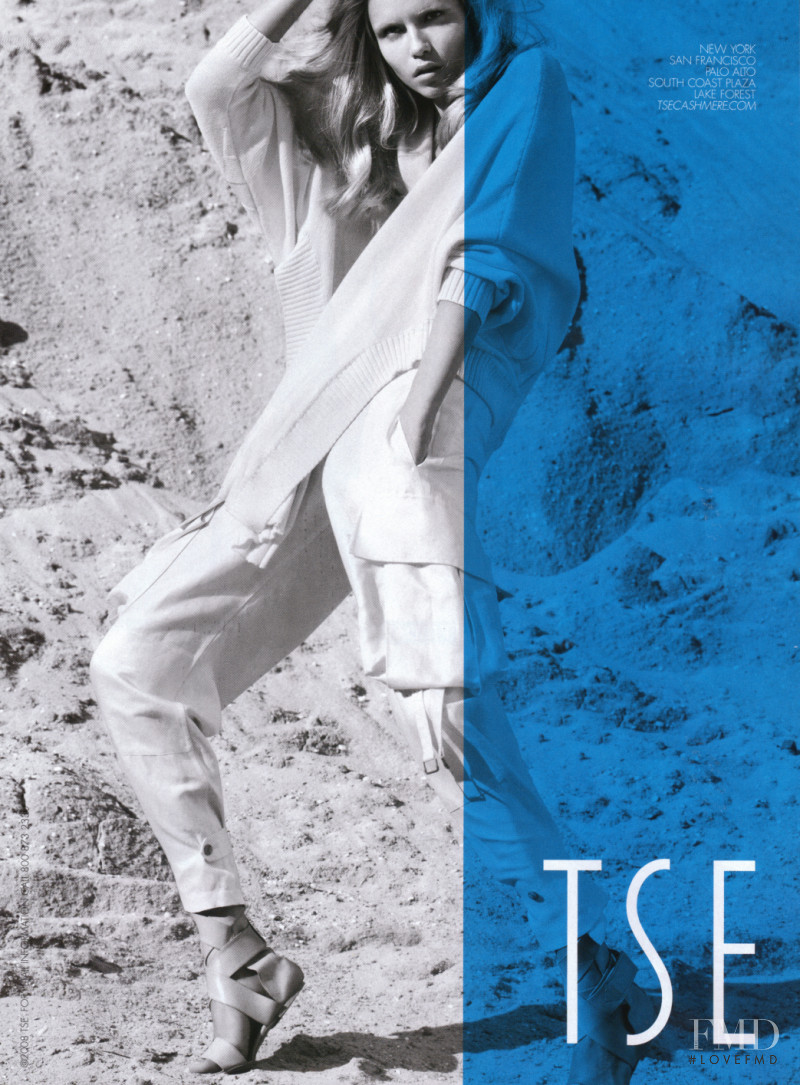Natasha Poly featured in  the TSE advertisement for Spring/Summer 2008