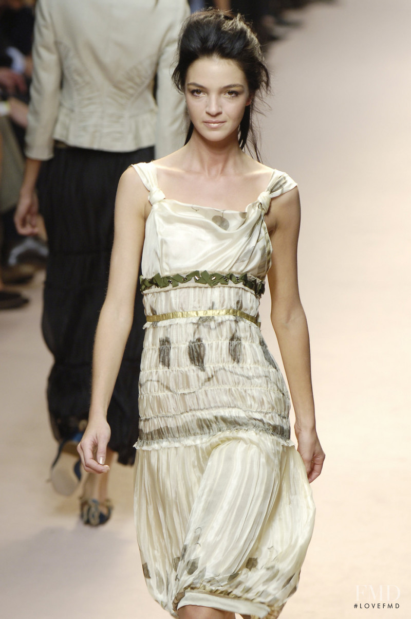 Mariacarla Boscono featured in  the Alberta Ferretti fashion show for Spring/Summer 2006