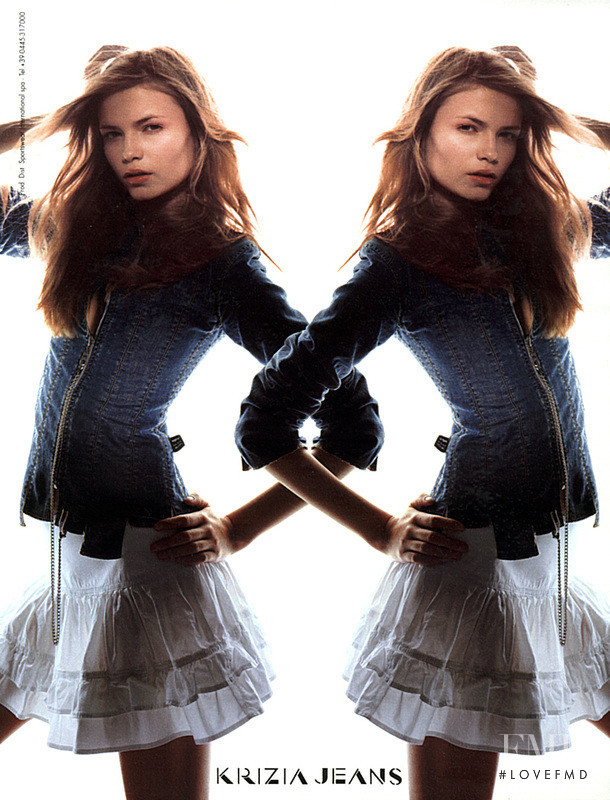 Natasha Poly featured in  the Krizia advertisement for Spring/Summer 2004