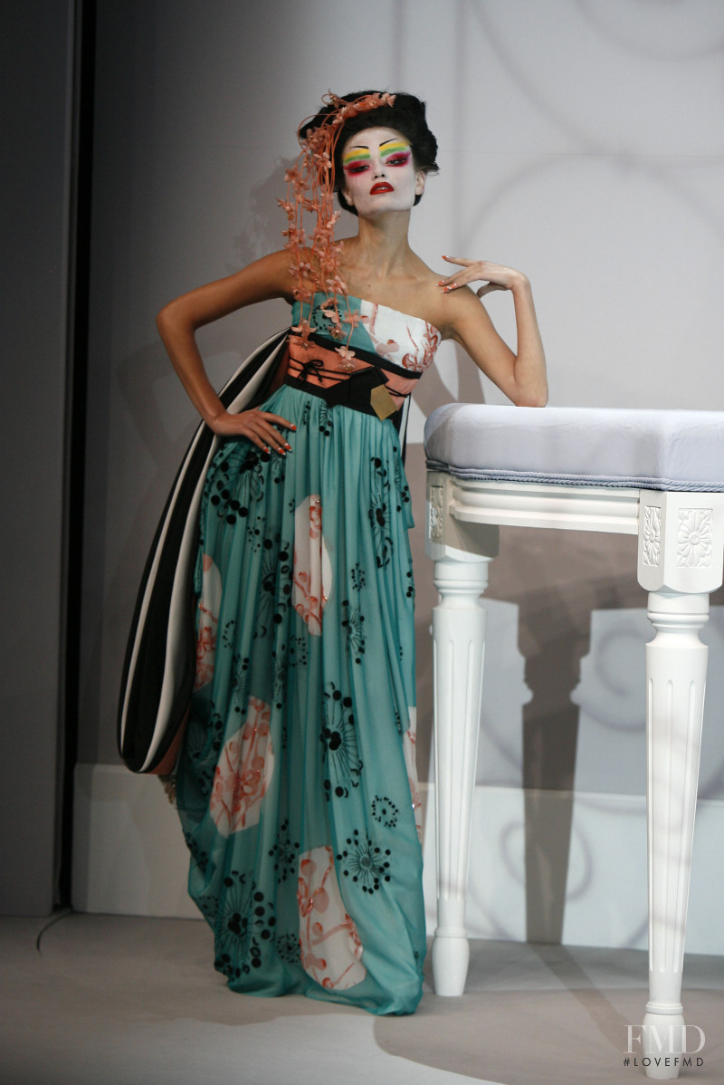Natasha Poly featured in  the Christian Dior Haute Couture fashion show for Spring/Summer 2007