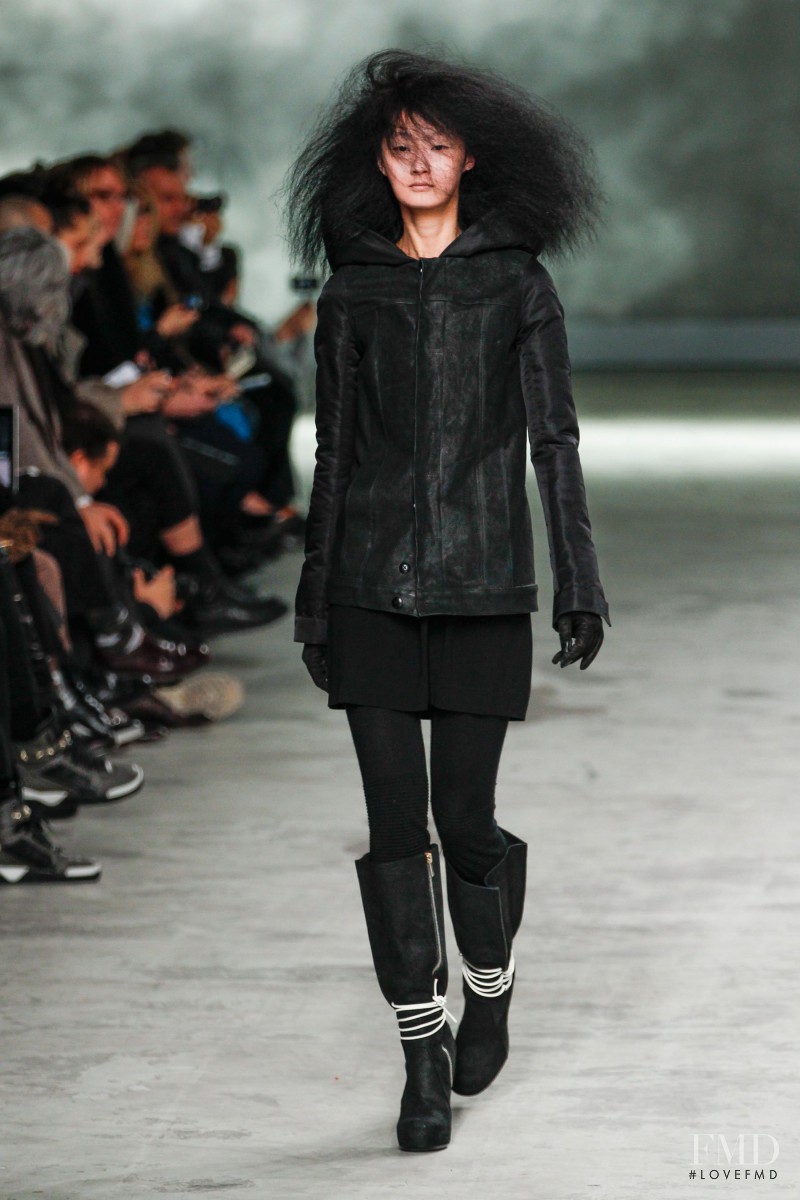 Lili Ji featured in  the Rick Owens fashion show for Autumn/Winter 2013