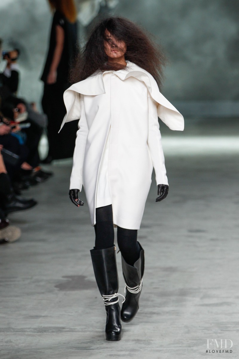 Xiao Xing Li featured in  the Rick Owens fashion show for Autumn/Winter 2013