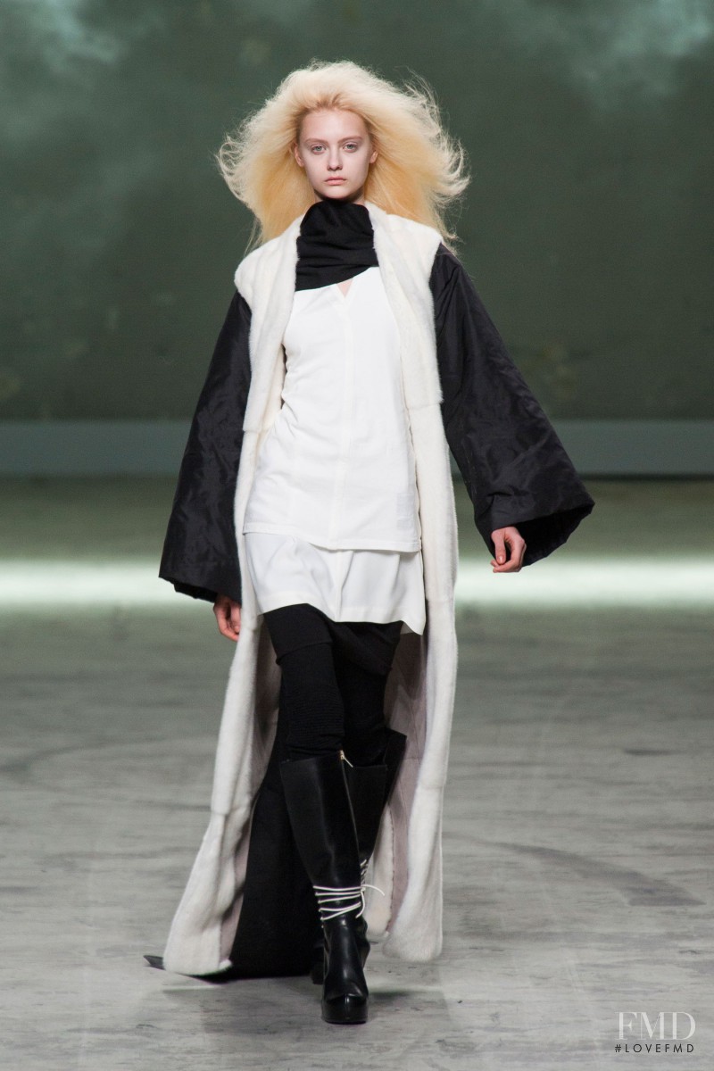 Nastya Kusakina featured in  the Rick Owens fashion show for Autumn/Winter 2013
