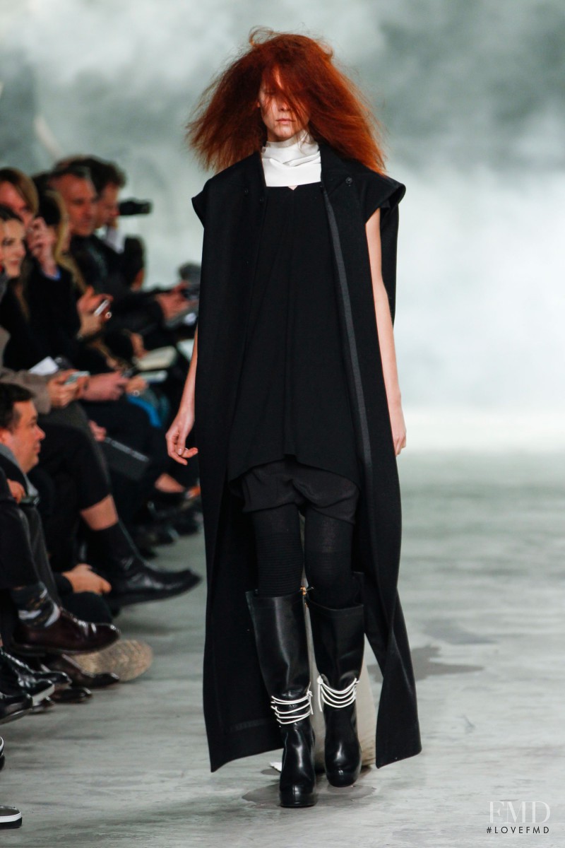 Irina Kravchenko featured in  the Rick Owens fashion show for Autumn/Winter 2013