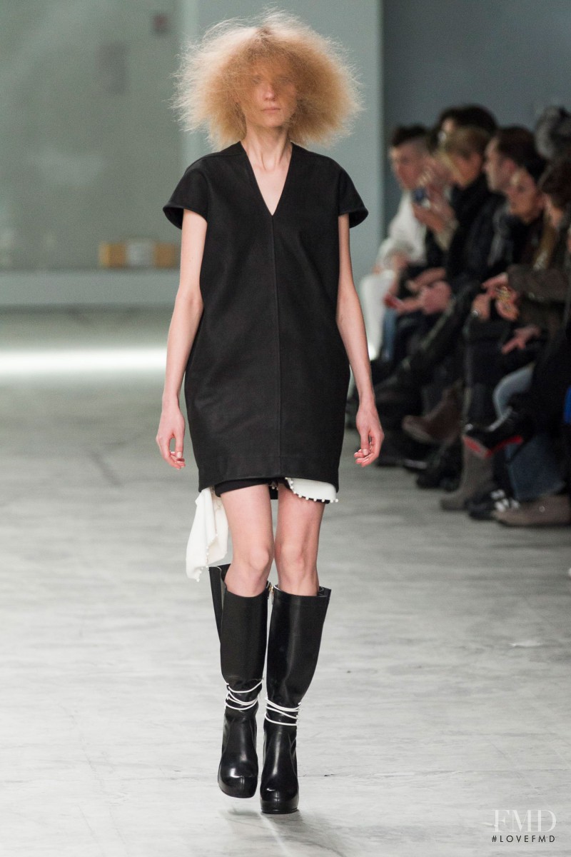 Maria Loks featured in  the Rick Owens fashion show for Autumn/Winter 2013