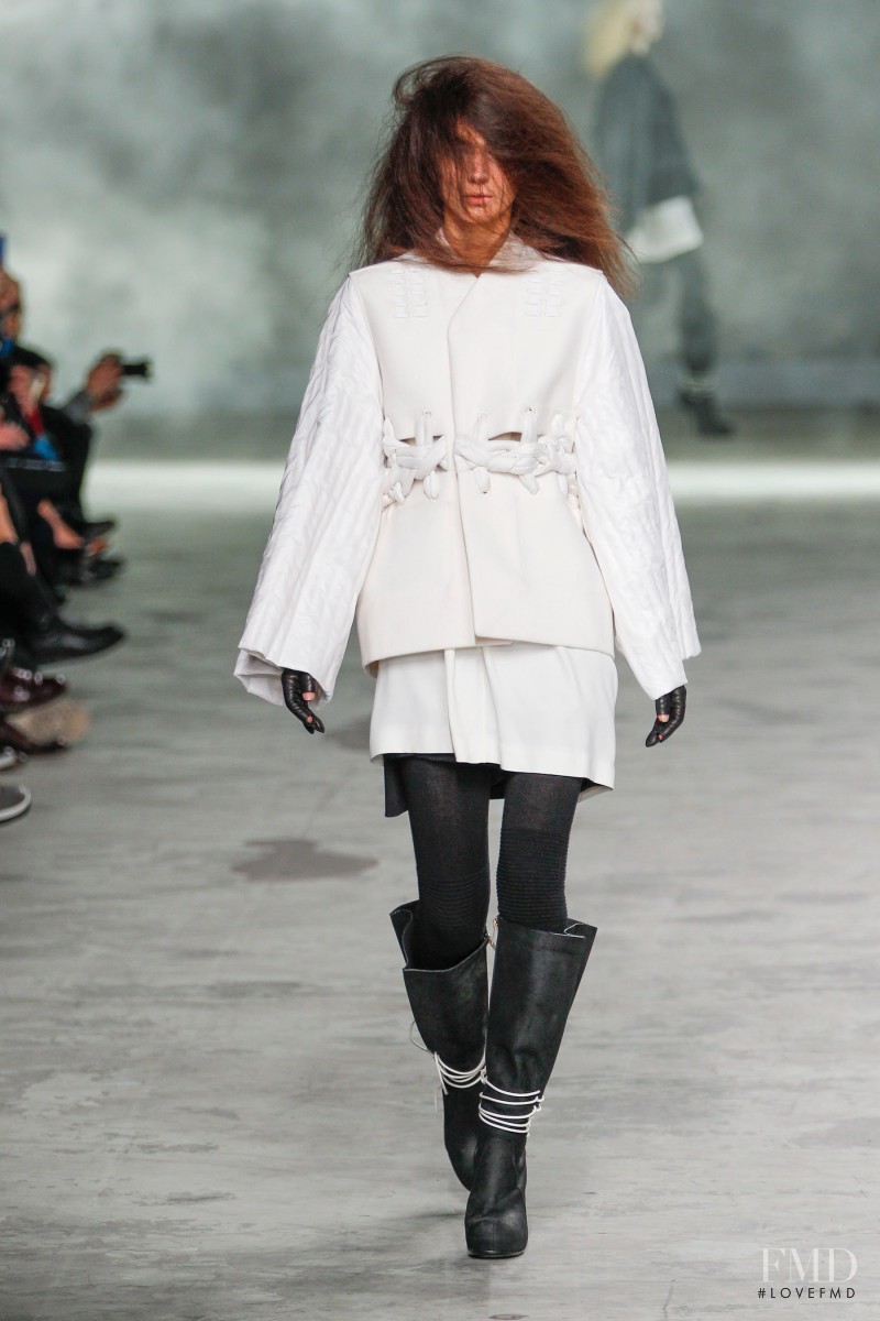 Mijo Mihaljcic featured in  the Rick Owens fashion show for Autumn/Winter 2013