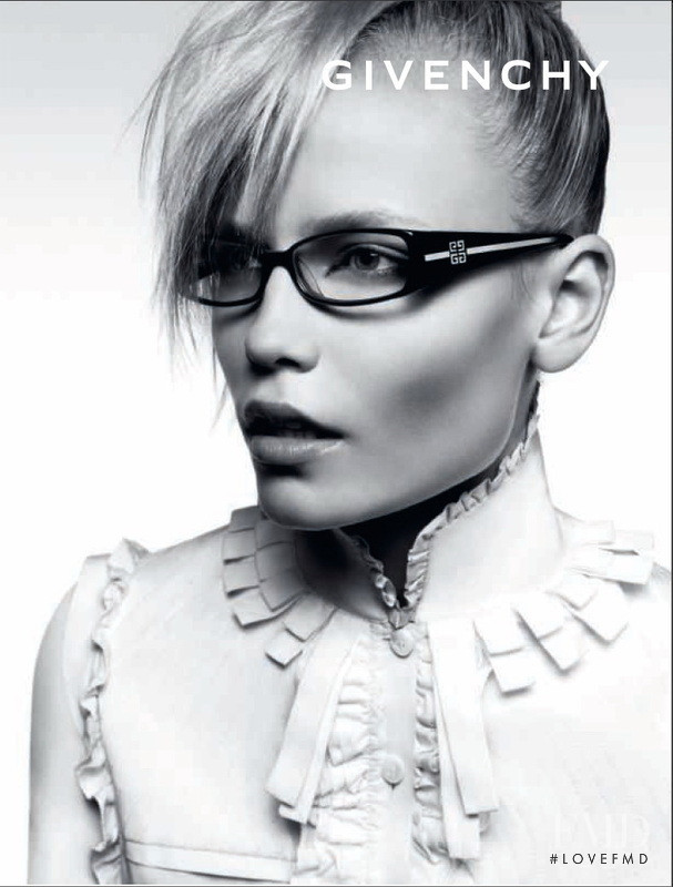 Natasha Poly featured in  the Givenchy advertisement for Autumn/Winter 2008
