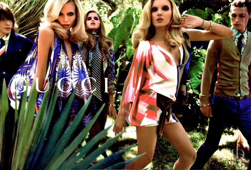 Abbey Lee Kershaw featured in  the Gucci advertisement for Spring/Summer 2009