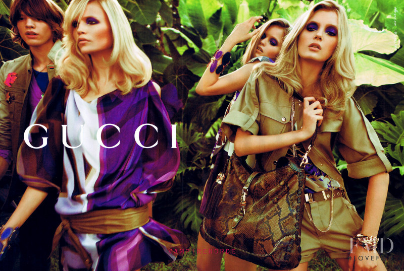 Abbey Lee Kershaw featured in  the Gucci advertisement for Spring/Summer 2009