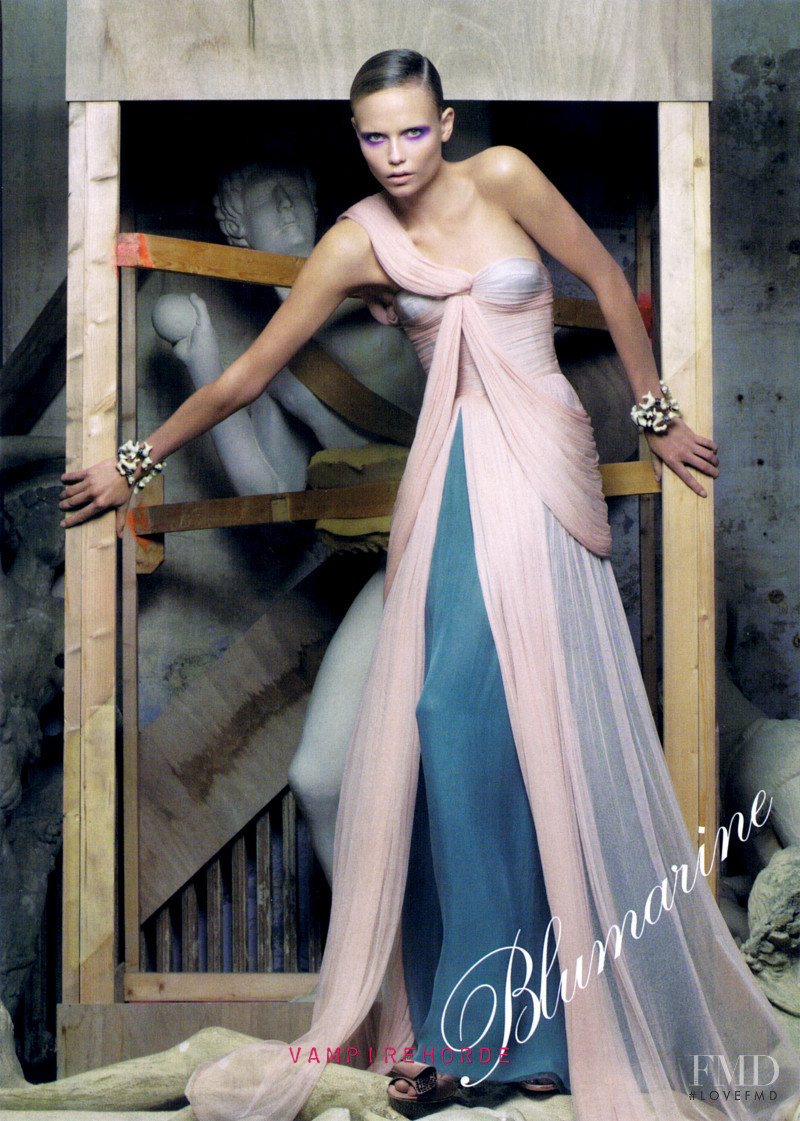Natasha Poly featured in  the Blumarine advertisement for Spring/Summer 2009