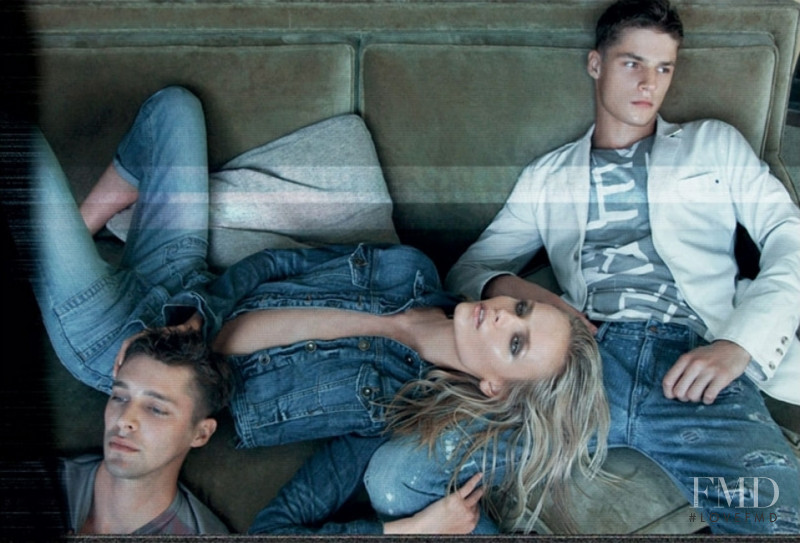 Natasha Poly featured in  the Calvin Klein Jeans advertisement for Spring/Summer 2009