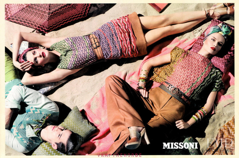 Isabeli Fontana featured in  the Missoni advertisement for Spring/Summer 2009