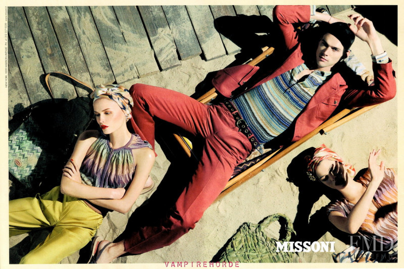 Isabeli Fontana featured in  the Missoni advertisement for Spring/Summer 2009
