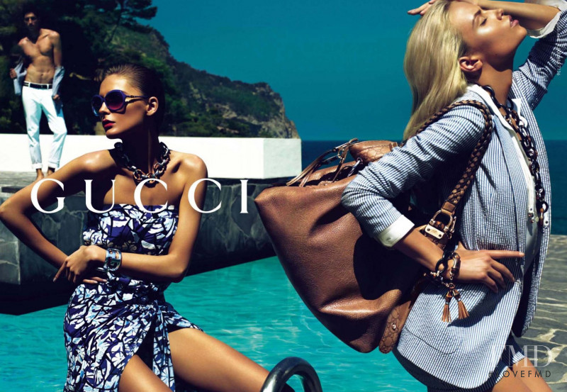 Natasha Poly featured in  the Gucci advertisement for Cruise 2010