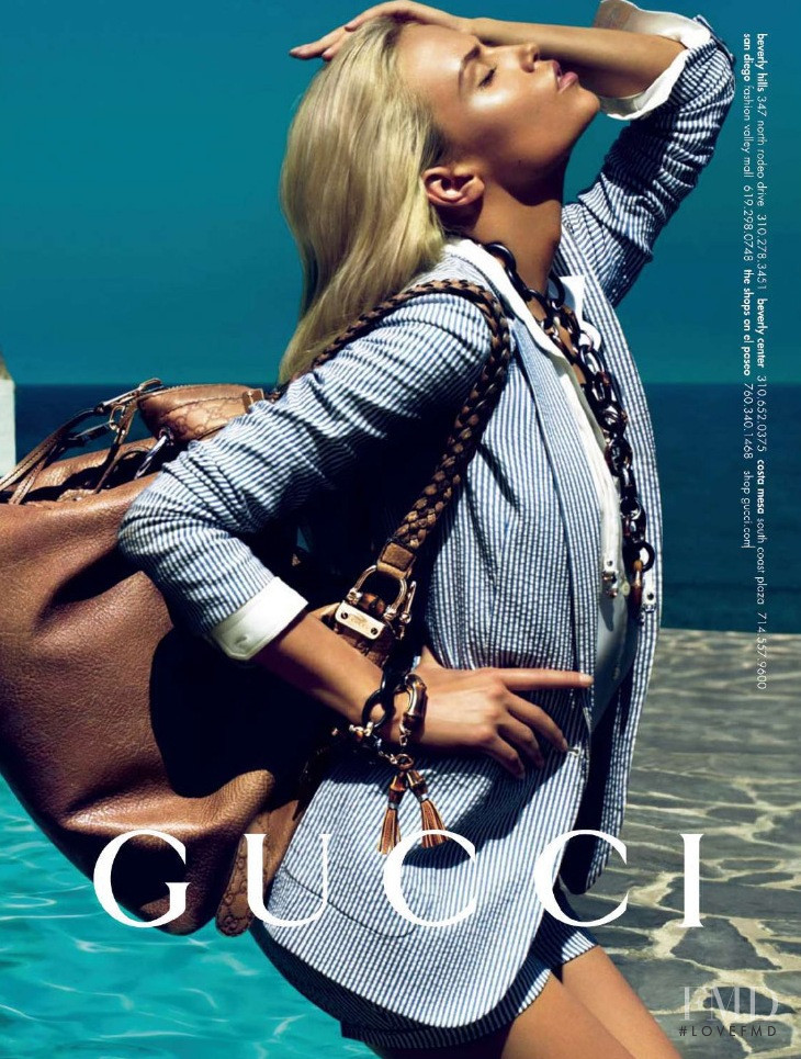 Natasha Poly featured in  the Gucci advertisement for Cruise 2010