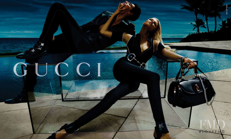 Natasha Poly featured in  the Gucci advertisement for Spring/Summer 2010