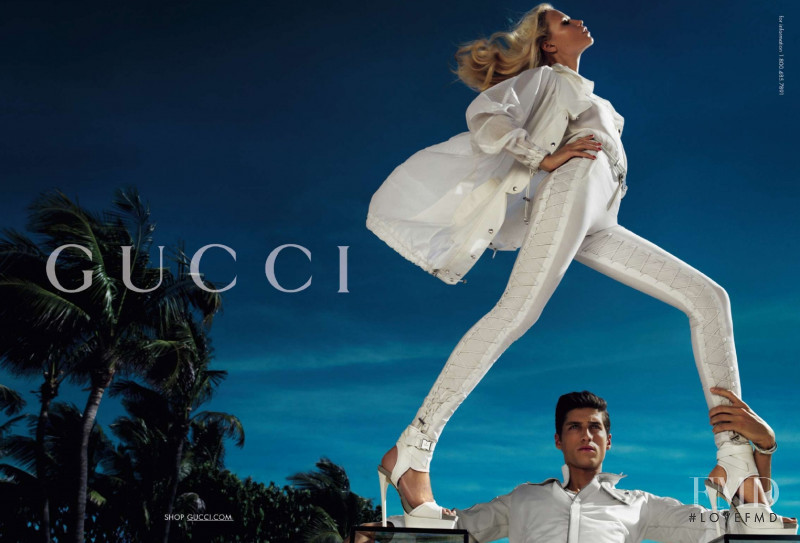 Natasha Poly featured in  the Gucci advertisement for Spring/Summer 2010