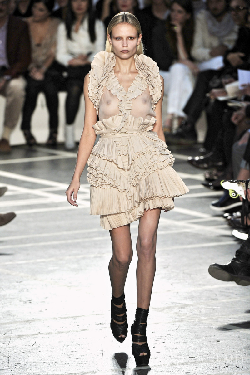 Natasha Poly featured in  the Givenchy fashion show for Spring/Summer 2010