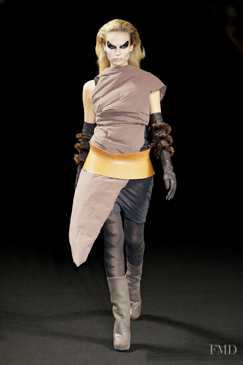 Natasha Poly featured in  the Rick Owens Gleam fashion show for Autumn/Winter 2010