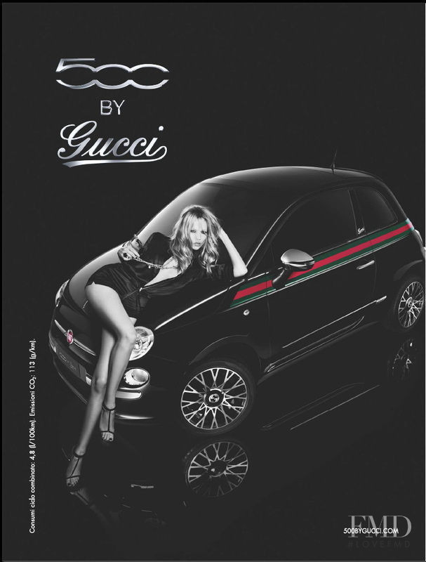 Natasha Poly featured in  the Gucci x FIAT 500 advertisement for Autumn/Winter 2011