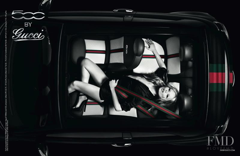 Natasha Poly featured in  the Gucci x FIAT 500 advertisement for Autumn/Winter 2011