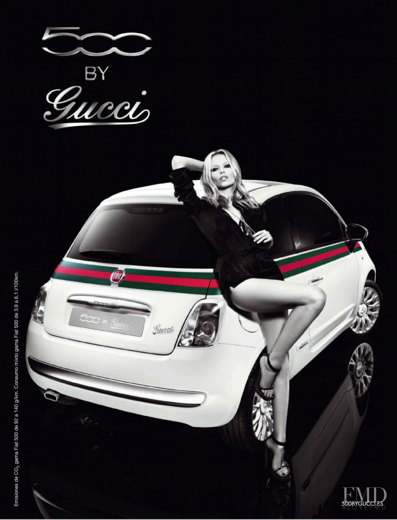 Natasha Poly featured in  the Gucci x FIAT 500 advertisement for Autumn/Winter 2011