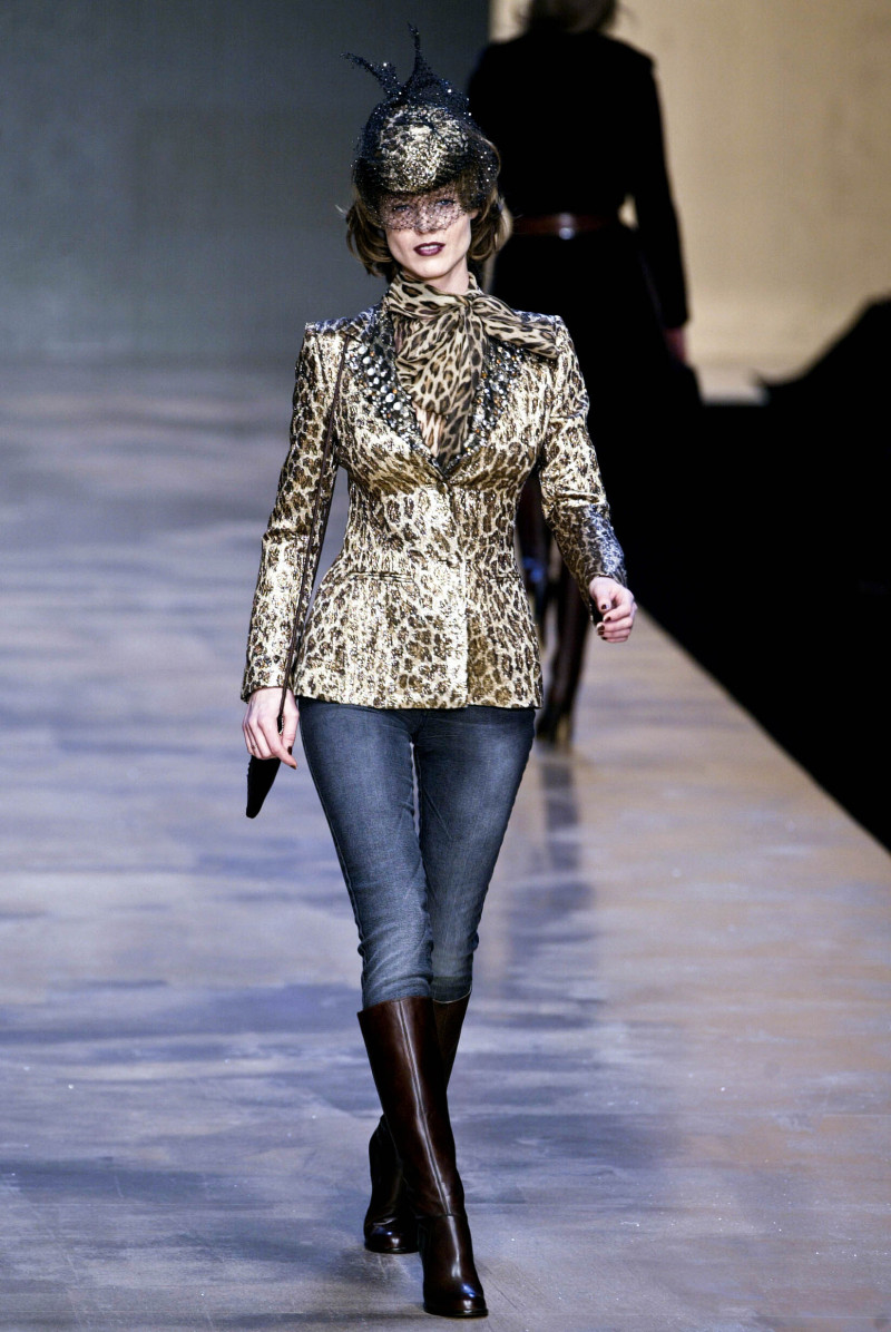 Eva Herzigova featured in  the Blumarine fashion show for Autumn/Winter 2004