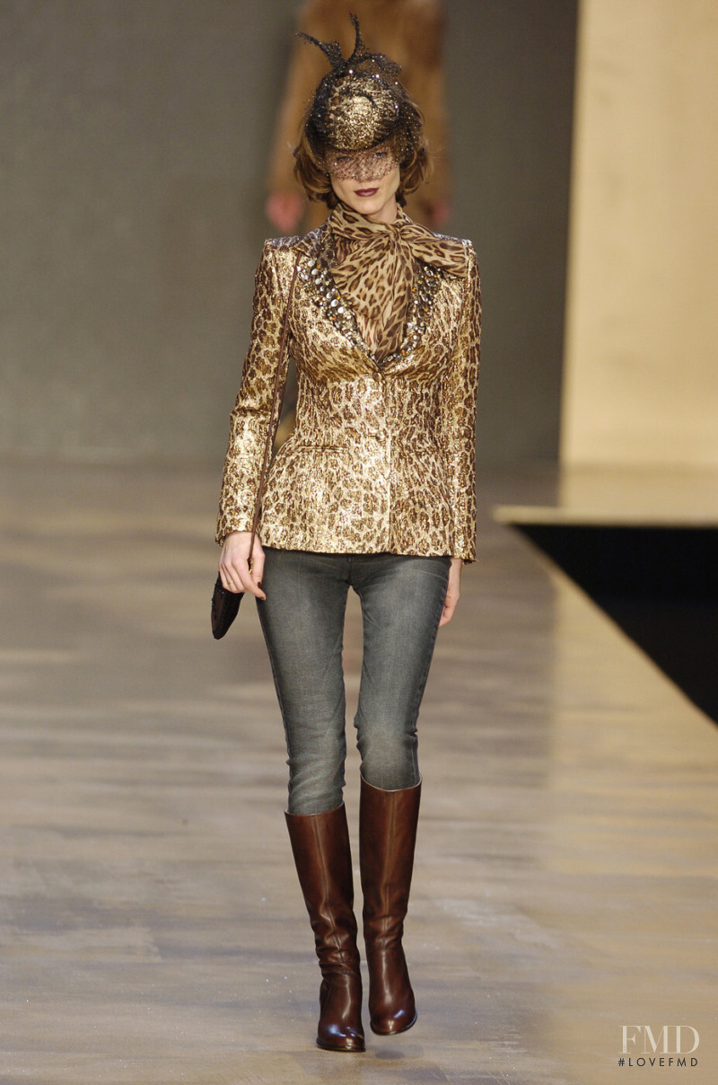 Eva Herzigova featured in  the Blumarine fashion show for Autumn/Winter 2004