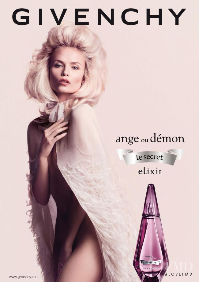 Natasha Poly featured in  the Givenchy Parfums Ange ou Demon Fragrance advertisement for Spring/Summer 2012