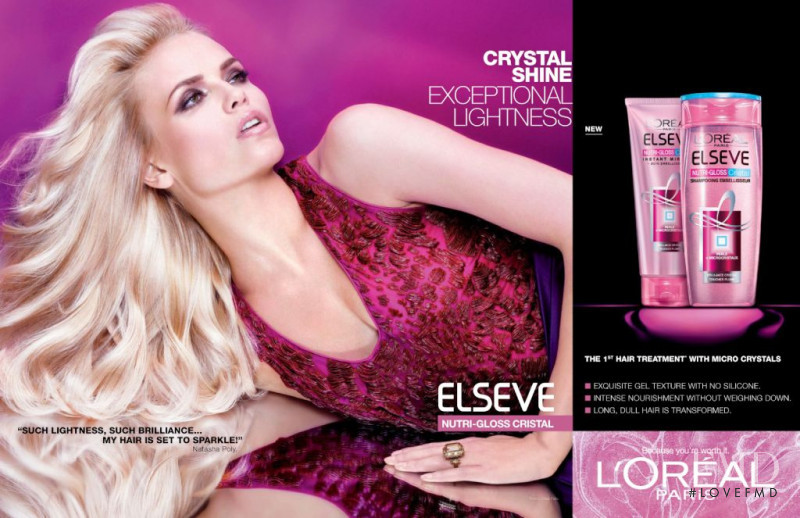 Natasha Poly featured in  the L\'Oreal Paris Elseve advertisement for Spring/Summer 2012