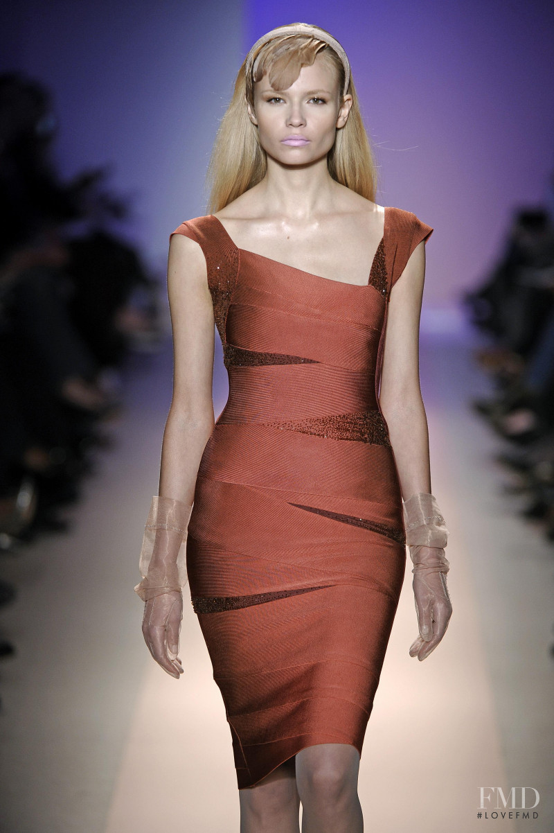 Natasha Poly featured in  the Herve Leger fashion show for Autumn/Winter 2008