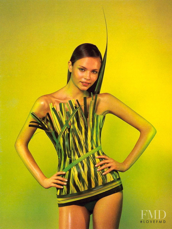 Natasha Poly featured in  the Monoprix advertisement for Spring/Summer 2004