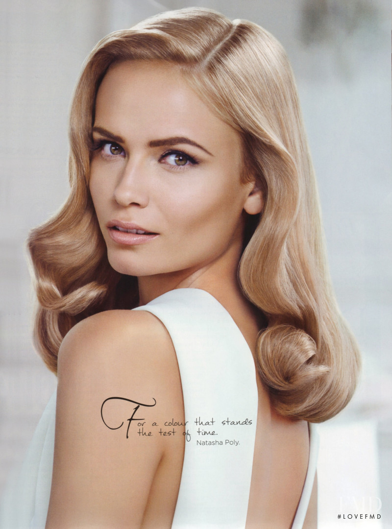 Natasha Poly featured in  the L\'Oreal Paris Excellence Blonde Legend advertisement for Autumn/Winter 2014