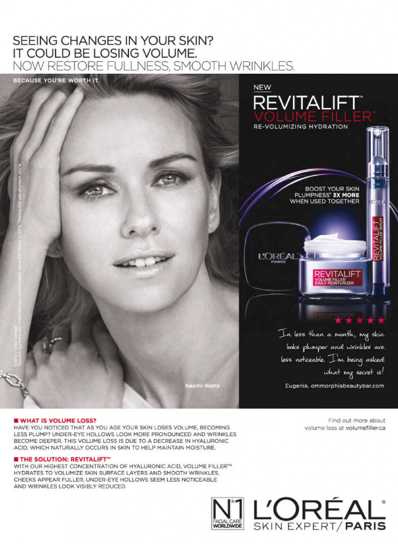 L\'Oreal Paris Revitalift advertisement for Autumn/Winter 2015