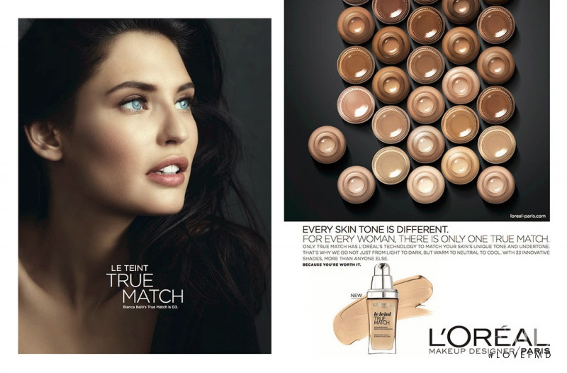 Bianca Balti featured in  the L\'Oreal Paris Le Teint True Match advertisement for Spring/Summer 2015