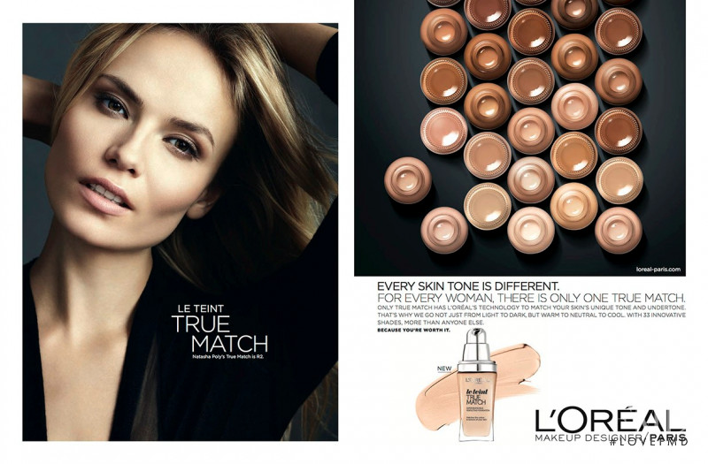 Natasha Poly featured in  the L\'Oreal Paris Le Teint True Match advertisement for Spring/Summer 2015