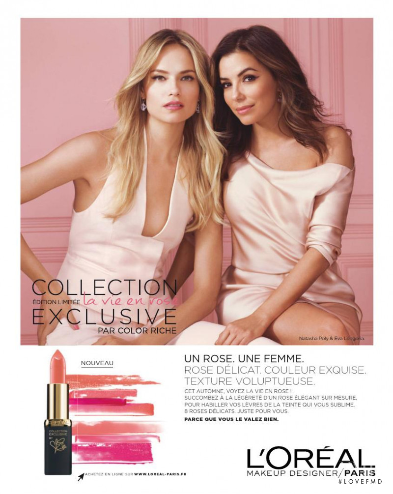 Natasha Poly featured in  the L\'Oreal Paris La Vie En Rose Collection Exclusive advertisement for Autumn/Winter 2015