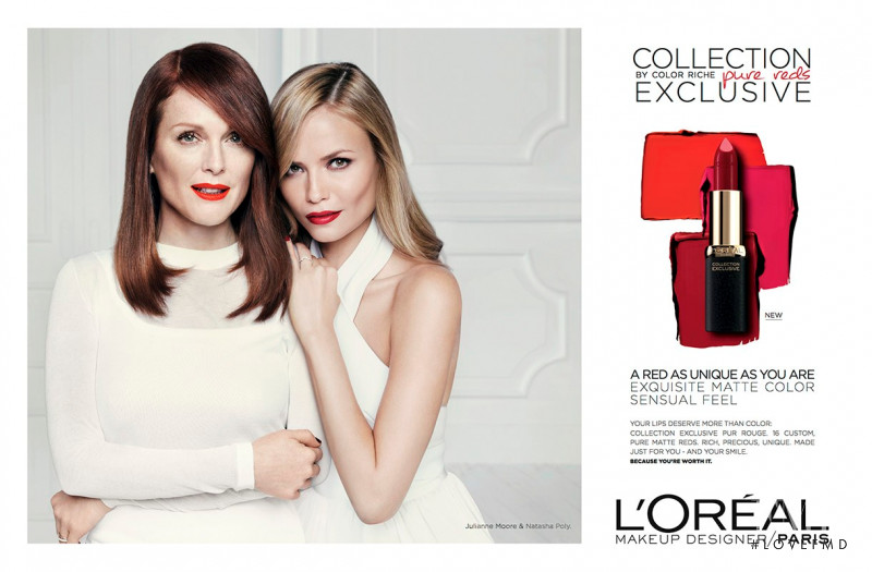 Natasha Poly featured in  the L\'Oreal Paris La Vie En Rose Collection Exclusive advertisement for Autumn/Winter 2015