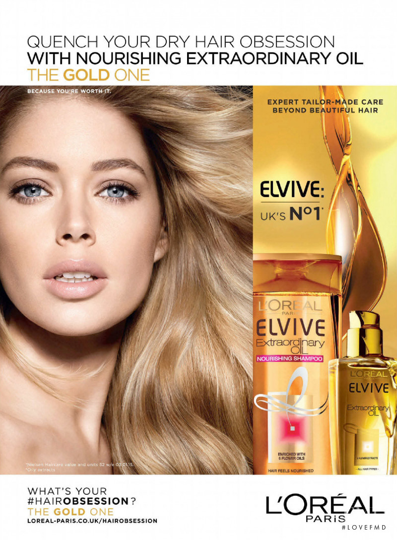 Doutzen Kroes featured in  the L\'Oreal Paris Elvital advertisement for Spring/Summer 2015